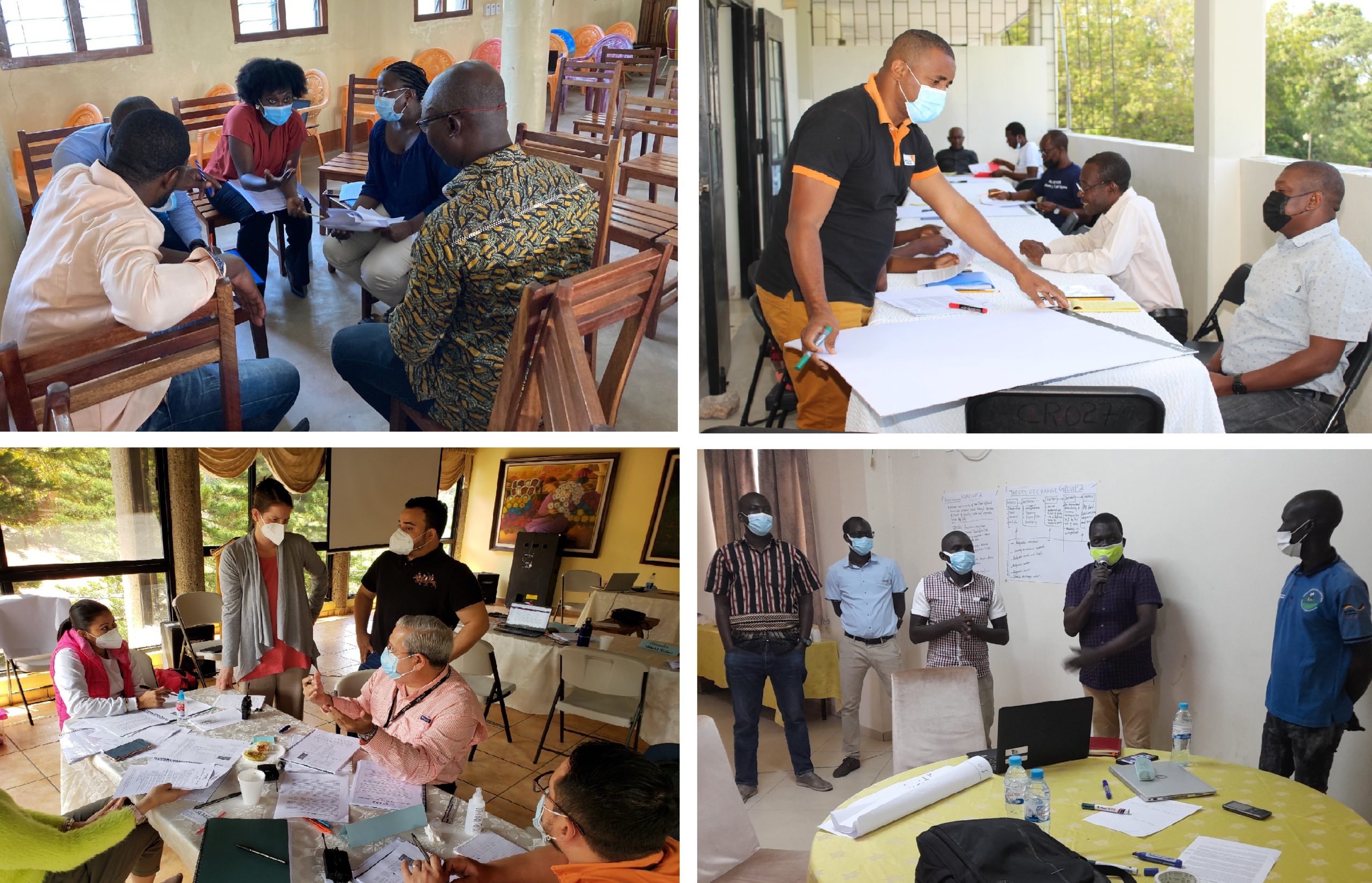 four photos of events